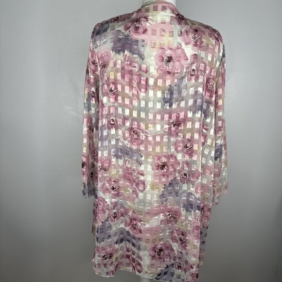 Vintage Patra Chiffon 2 Pc Set Sz 6 Floral Metallic Cottage Core NWT - Picture 4 of 9